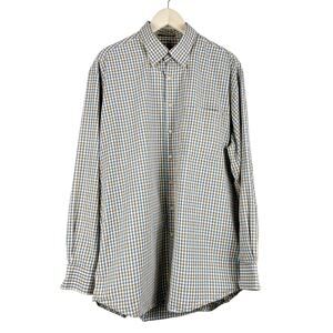 Orvis Men's Green Checked Plaid Button Down Shirt Long Sleeves Size XL Cotton